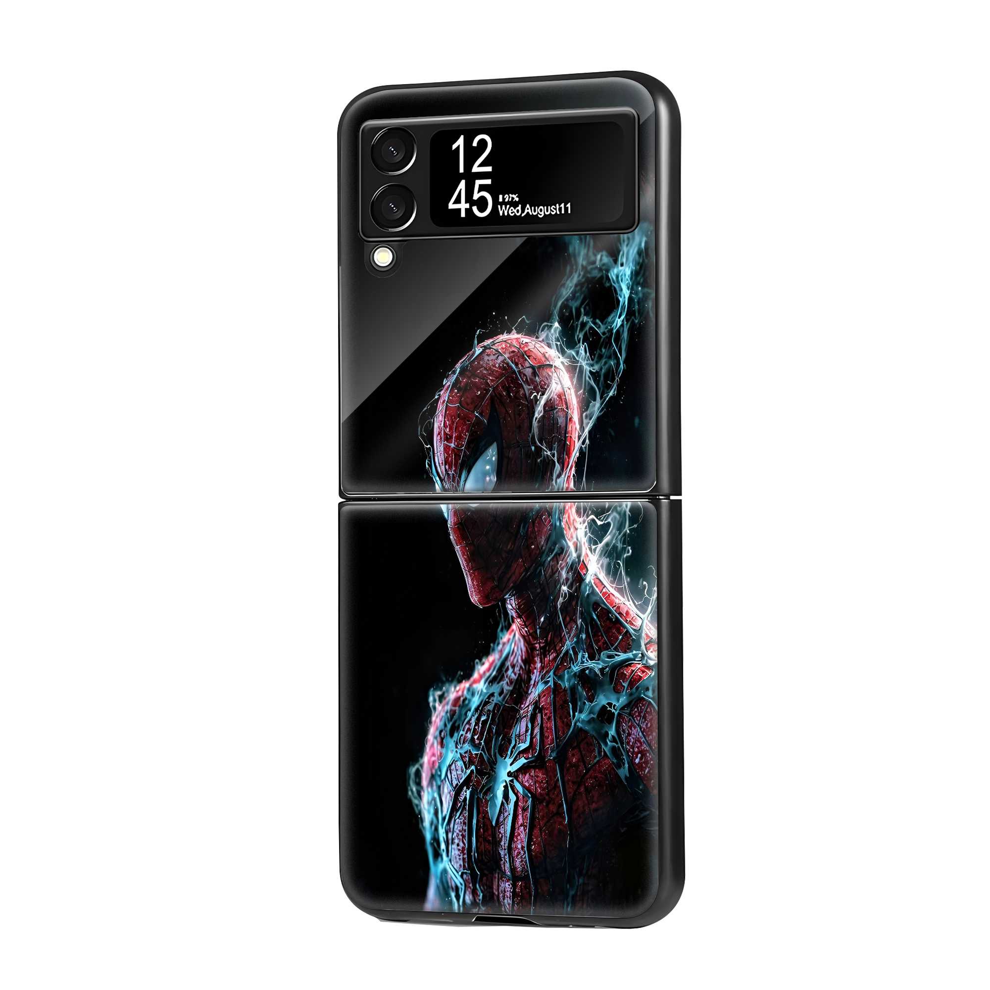 Web Phantom Samsung Z Flip Glass Case
