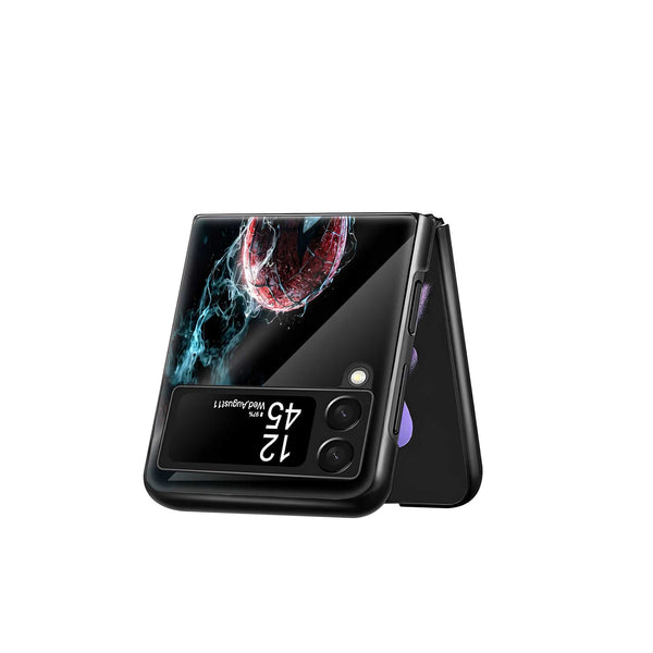 Web Phantom Samsung Z Flip Glass Case