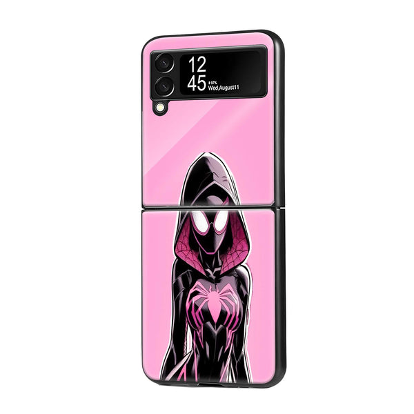 Web Queen Samsung Z Flip Glass Case