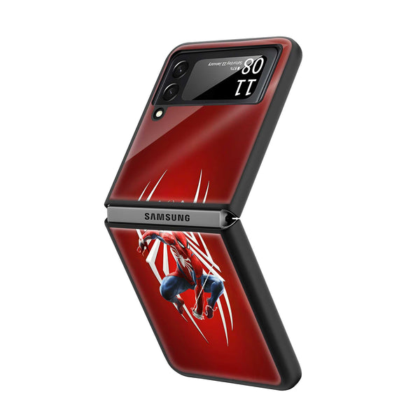 Web Strike Samsung Z Flip Glass Case
