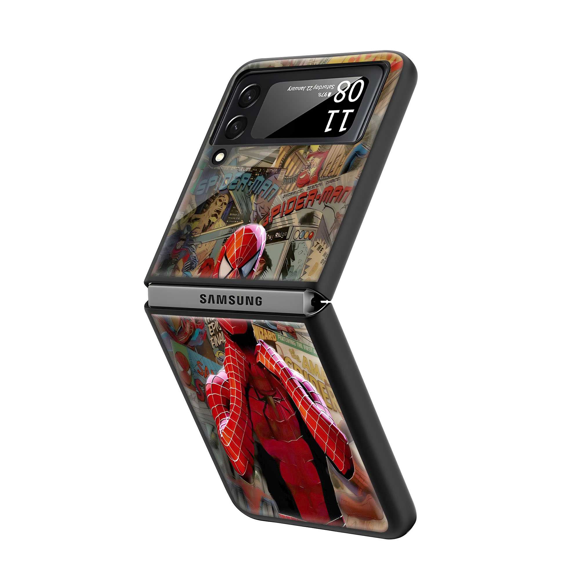 Web Warrior Samsung Z Flip Glass Case