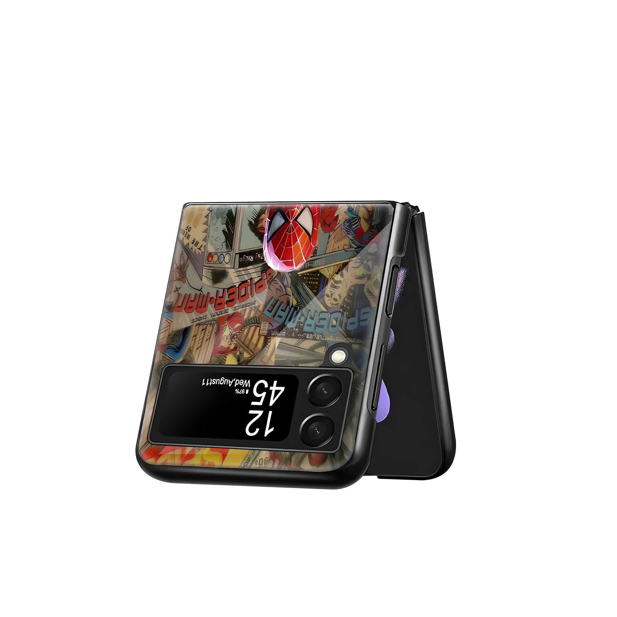 Web Warrior Samsung Z Flip Glass Case