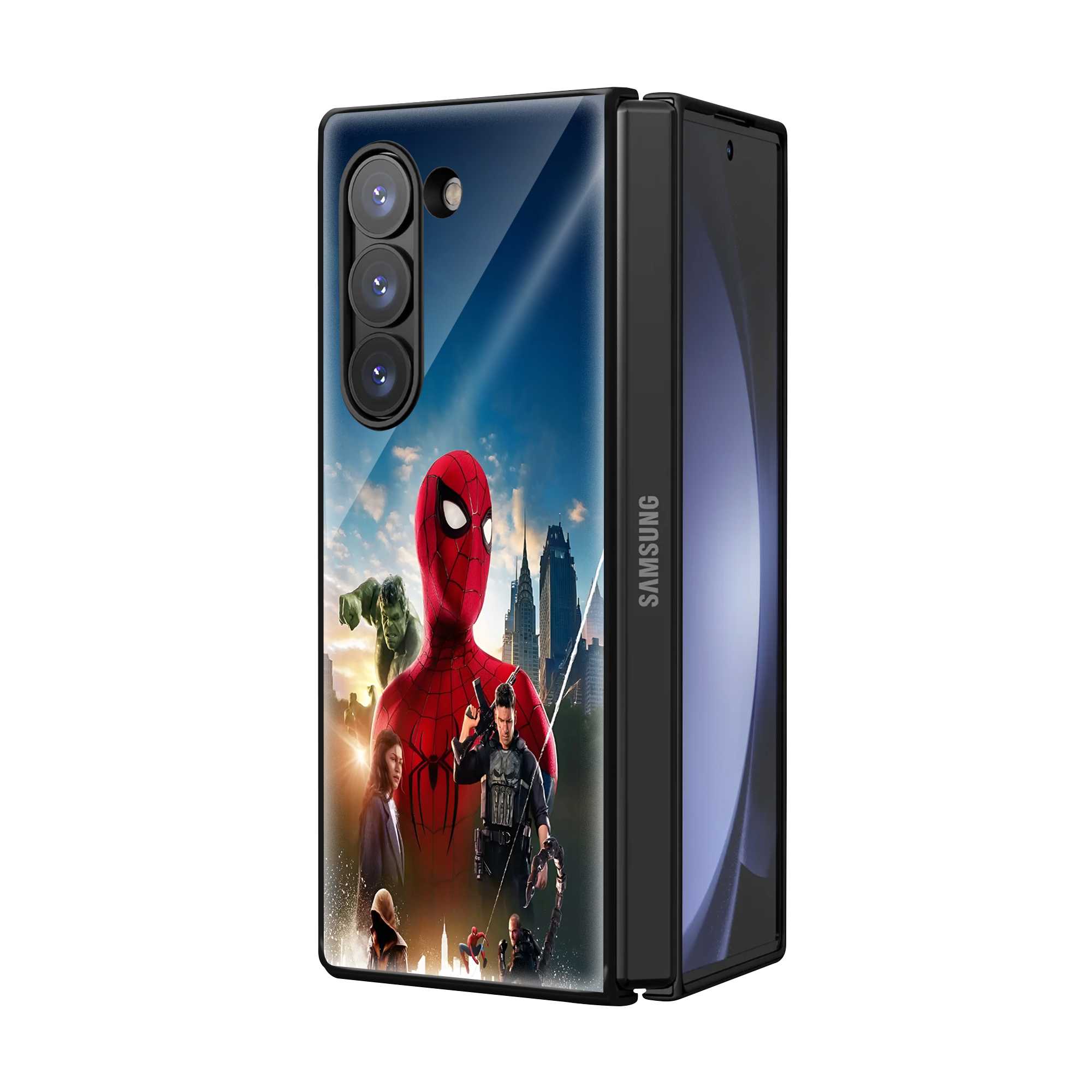 Web of Heroes Samsung Z Fold Glass Case Secondary image