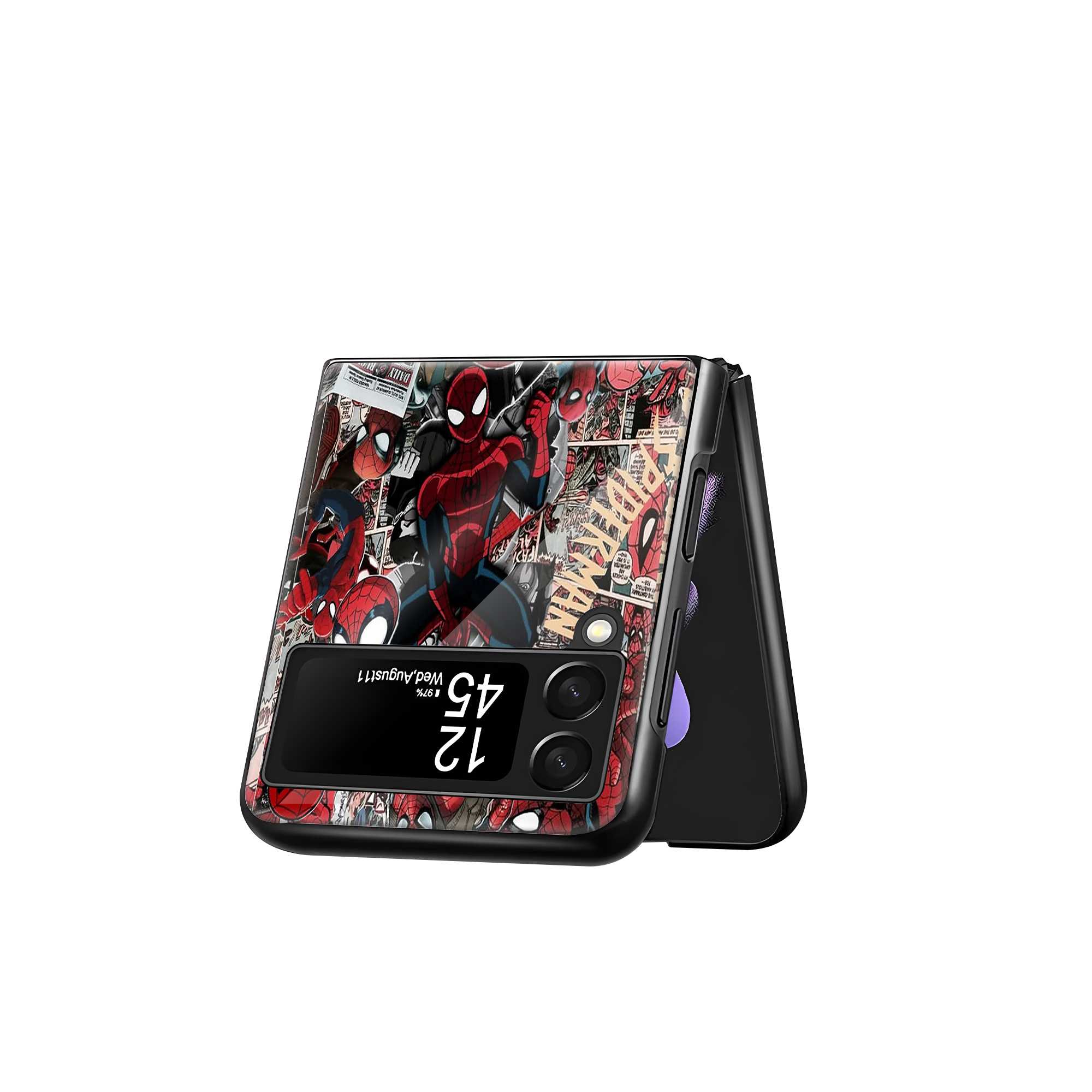 Webverse Collage Samsung Z Flip Glass Case
