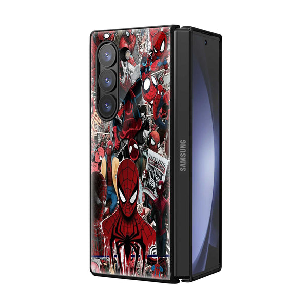 Webverse Collage Samsung Z Fold Glass Case