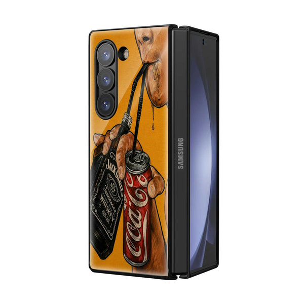 Whiskey & Cola Samsung Z Fold Glass Case