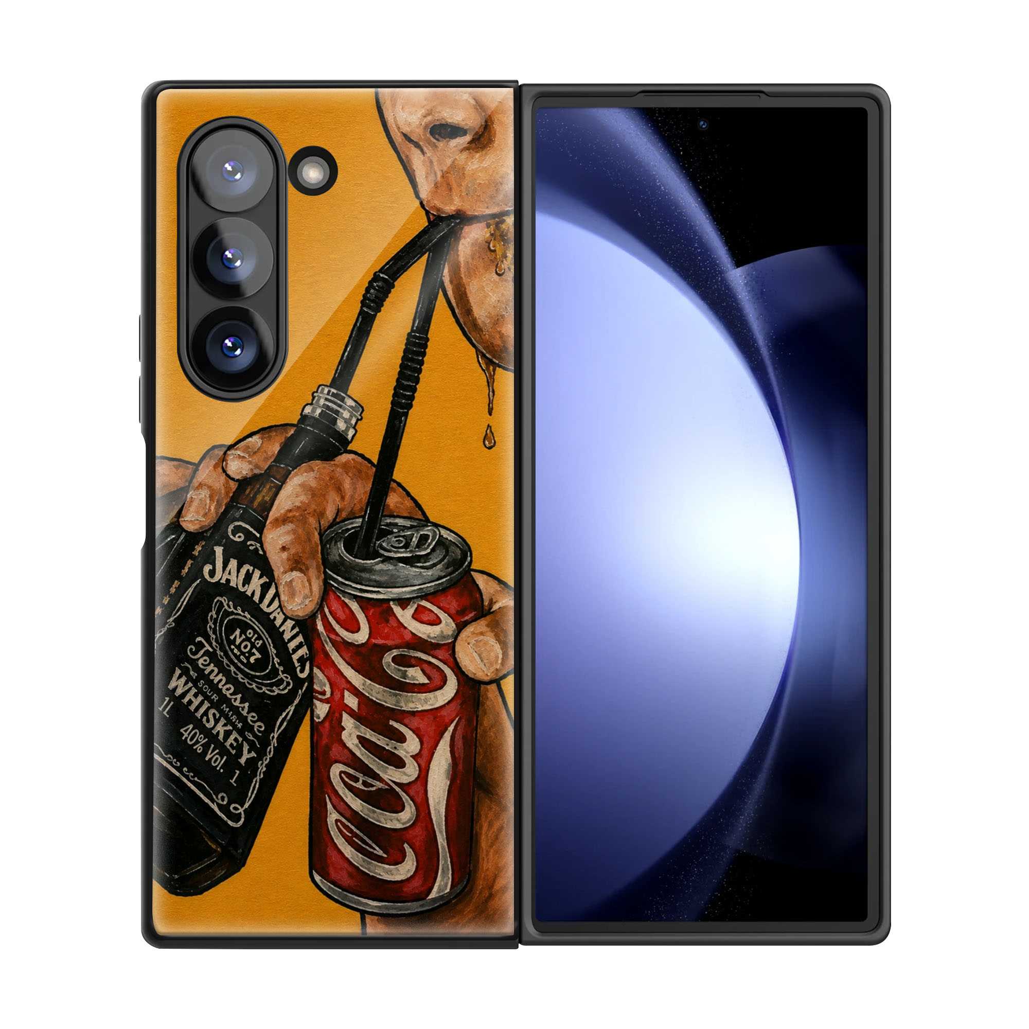 Whiskey & Cola Samsung Z Fold Glass Case