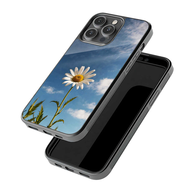 White Blossom Glass Case