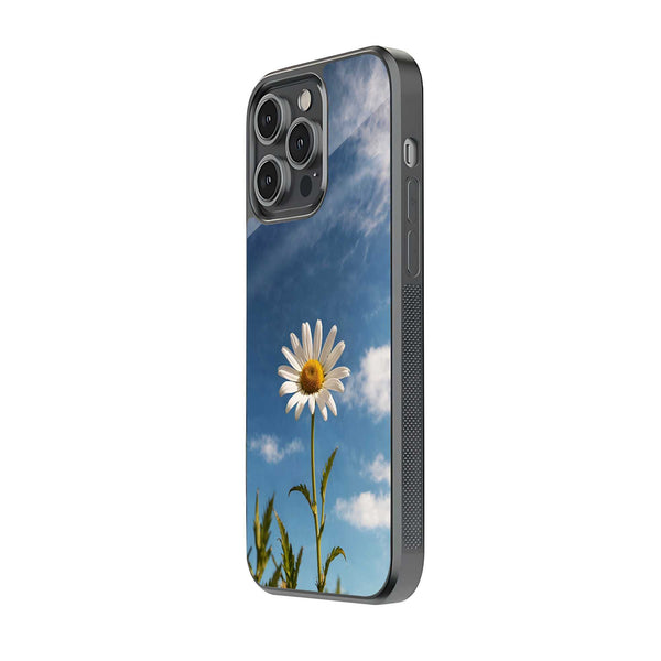 White Blossom Glass Case