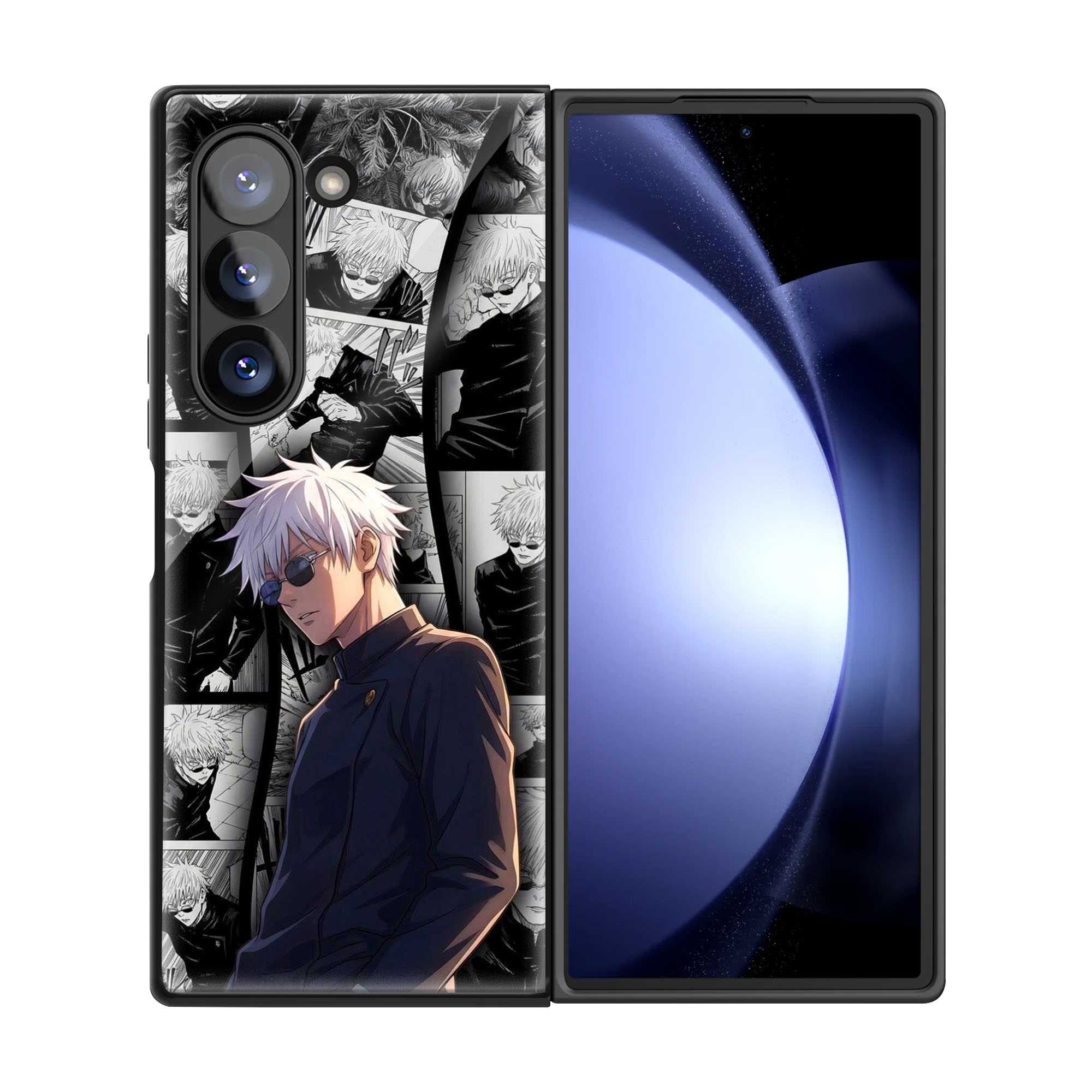 White Phantom Samsung Z Fold Glass Case