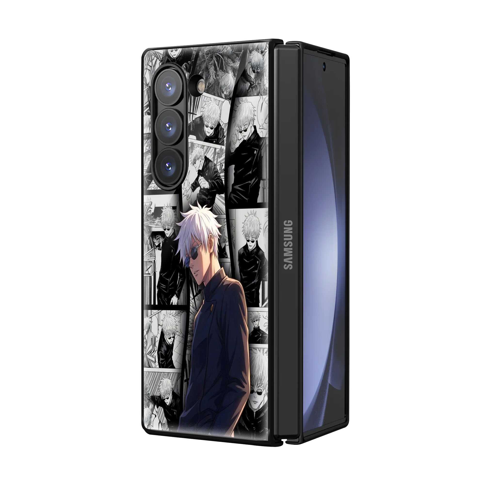 White Phantom Samsung Z Fold Glass Case