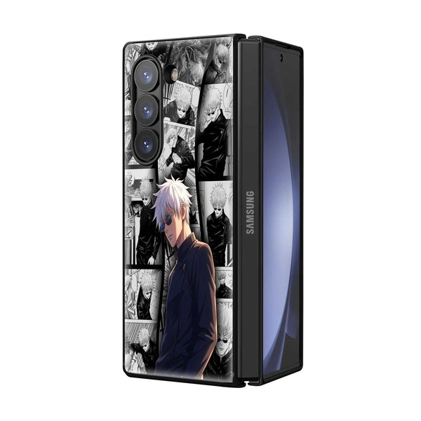 White Phantom Samsung Z Fold Glass Case