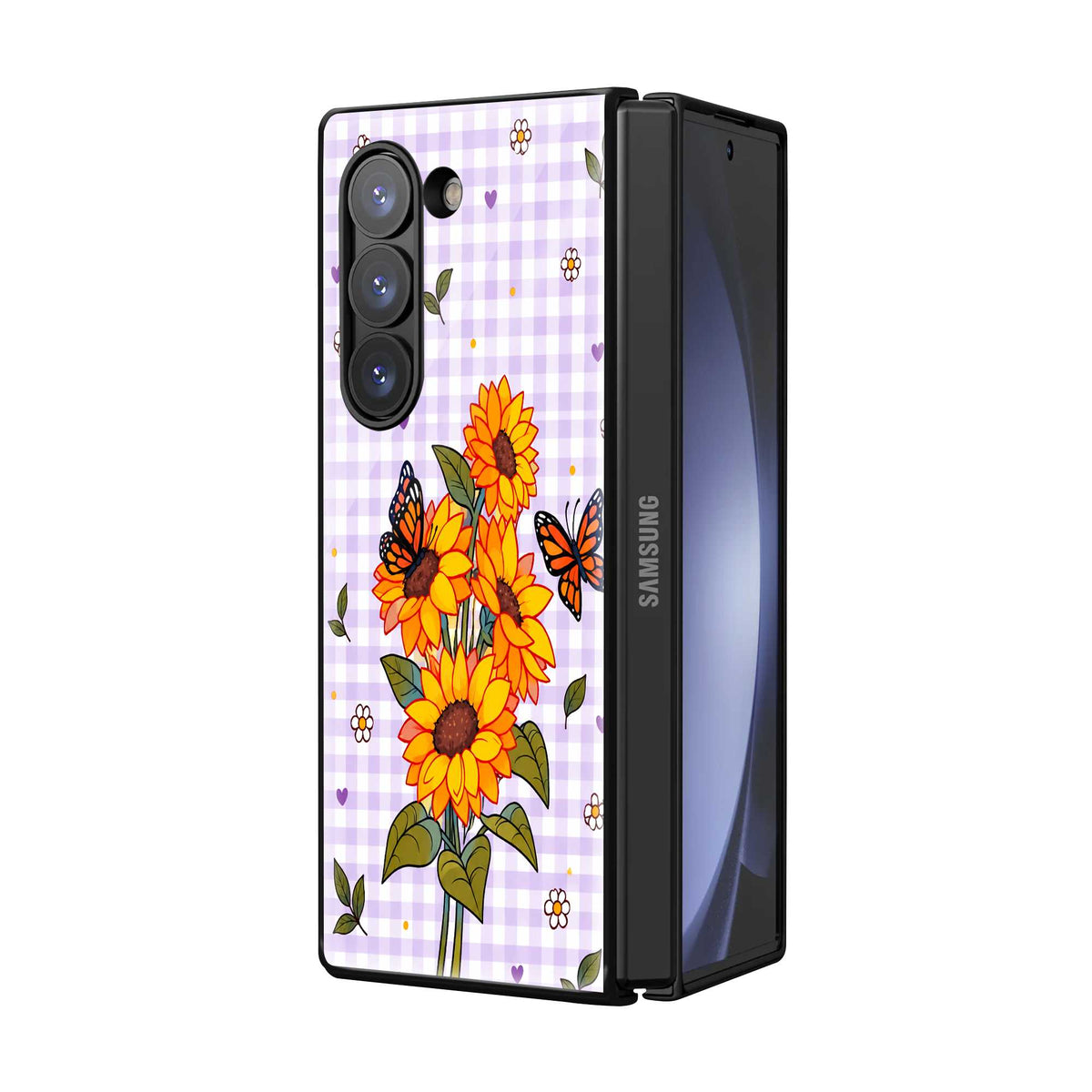 Wildflower Bloom Samsung Z Fold Glass Case