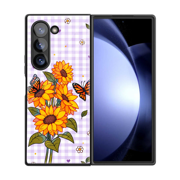 Wildflower Bloom Samsung Z Fold Glass Case