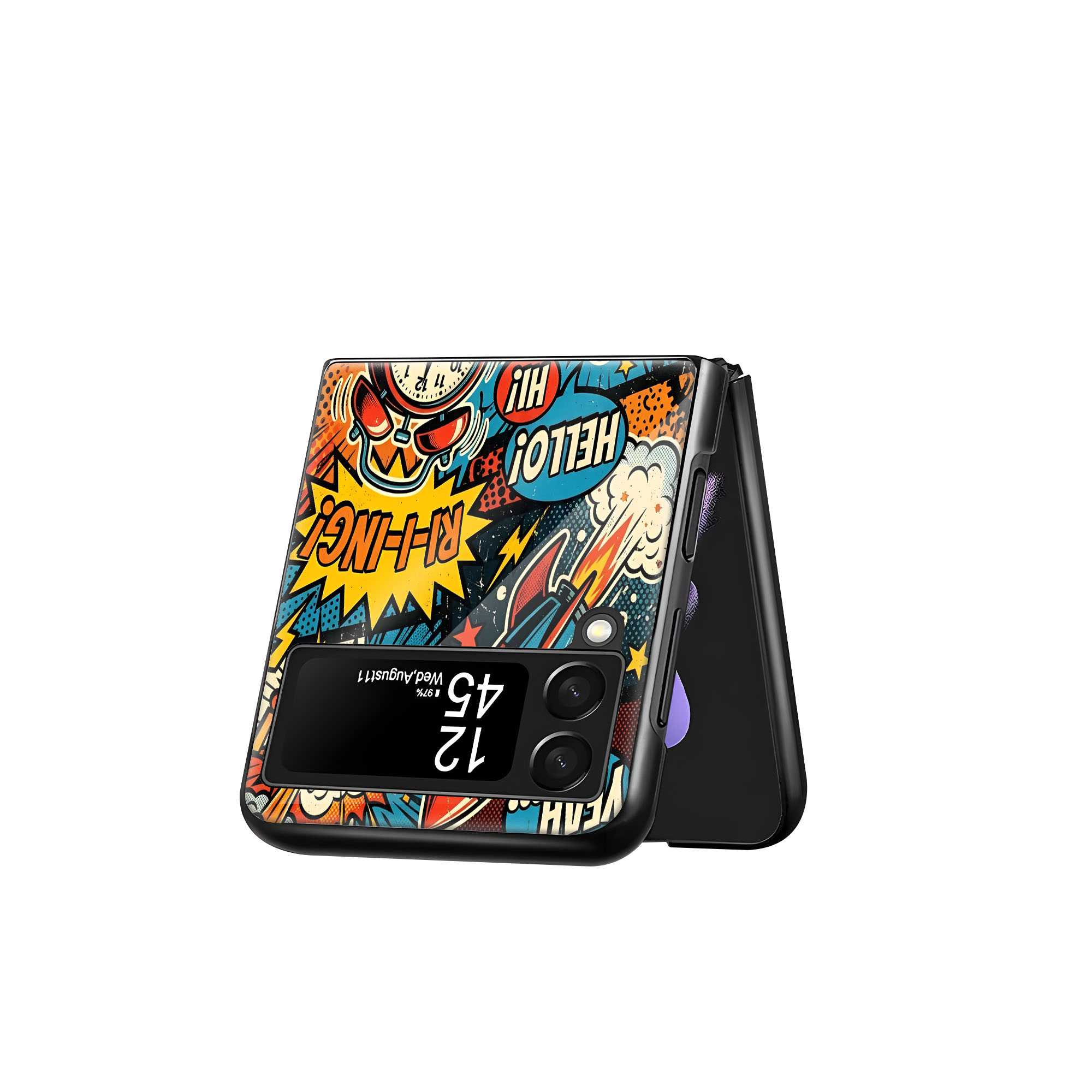 Zap Zone Samsung Z Flip Glass Case