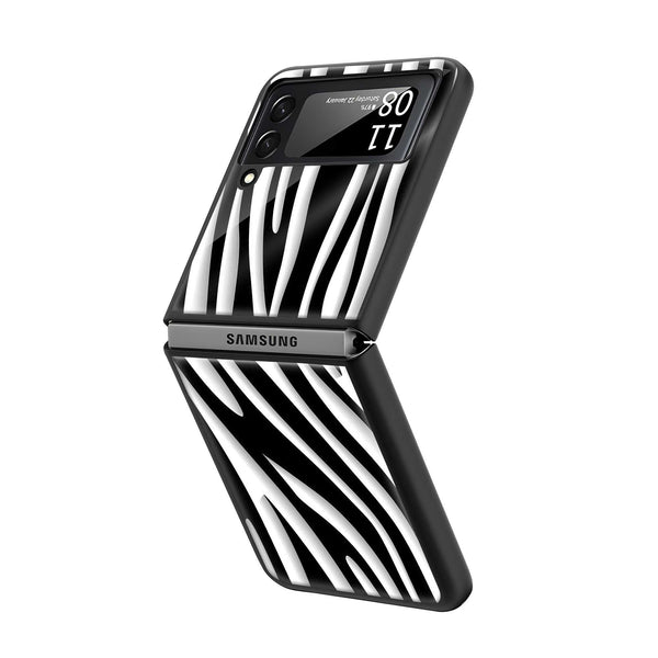 Zebra Flow Samsung Z Flip Glass Case