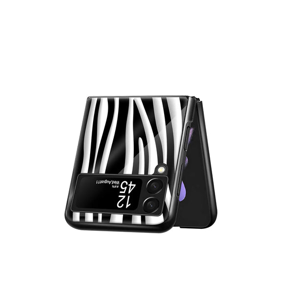 Zebra Flow Samsung Z Flip Glass Case