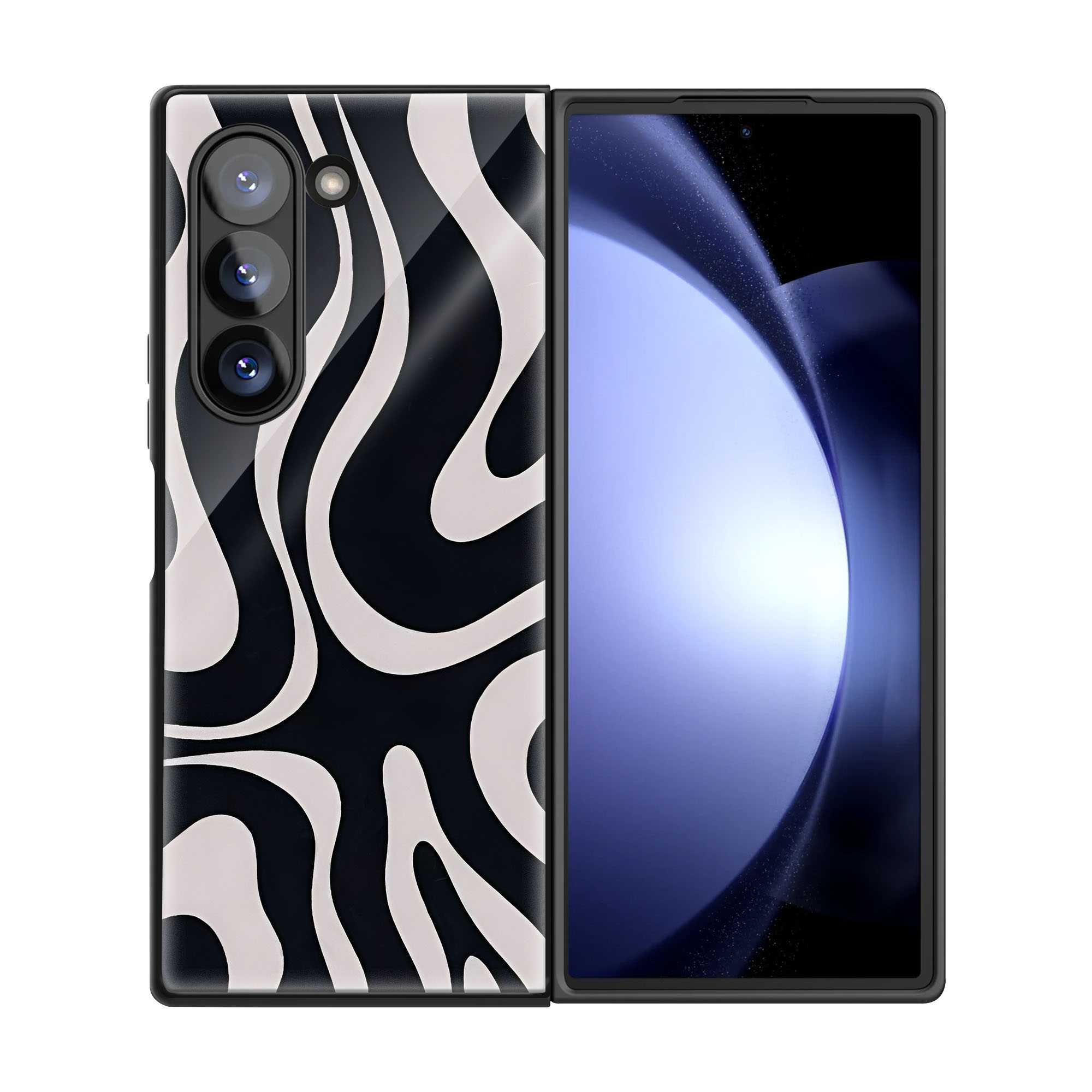 Zebra Luxe Samsung Z Fold Glass Case