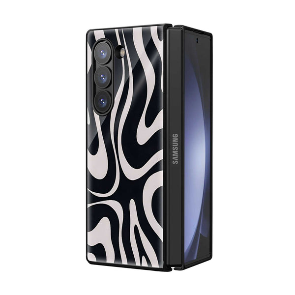 Zebra Luxe Samsung Z Fold Glass Case