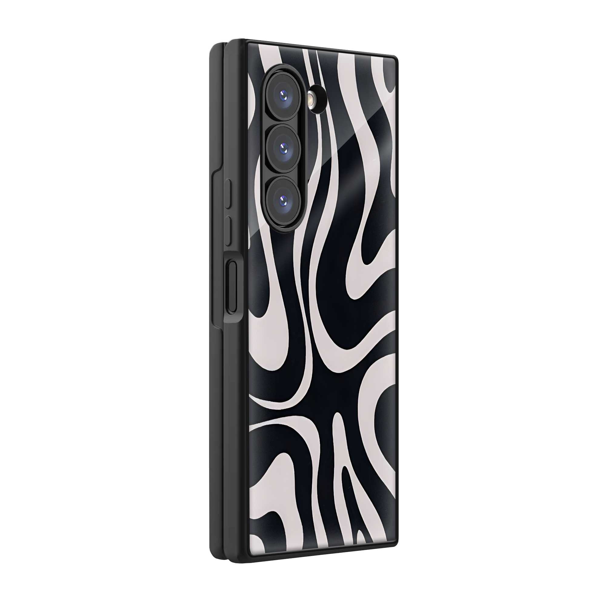 Zebra Luxe Samsung Z Fold Glass Case