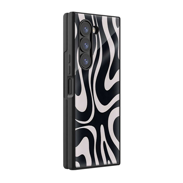 Zebra Luxe Samsung Z Fold Glass Case