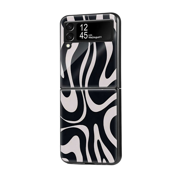Zebra Luxe Samsung Z Flip Glass Case