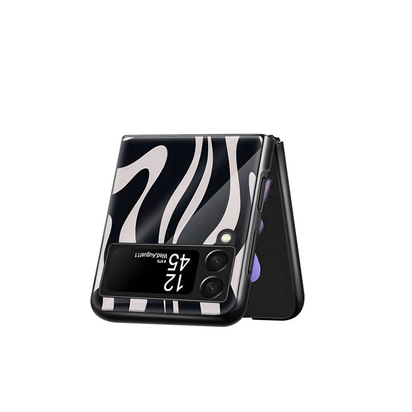 Zebra Luxe Samsung Z Flip Glass Case