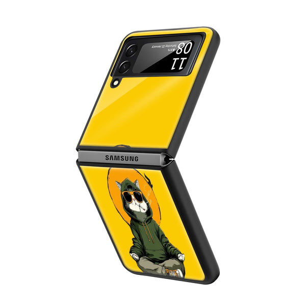Zen Cat Samsung Z Flip Glass Case