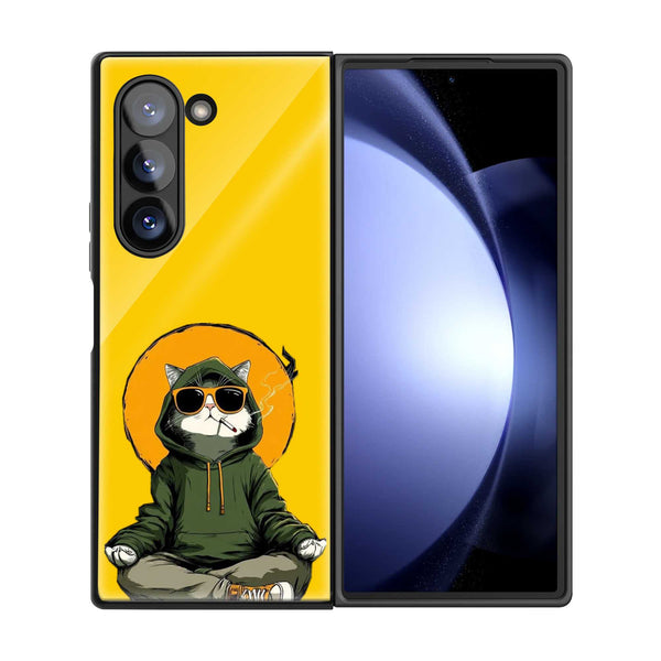 Zen Cat Samsung Z Fold Glass Case