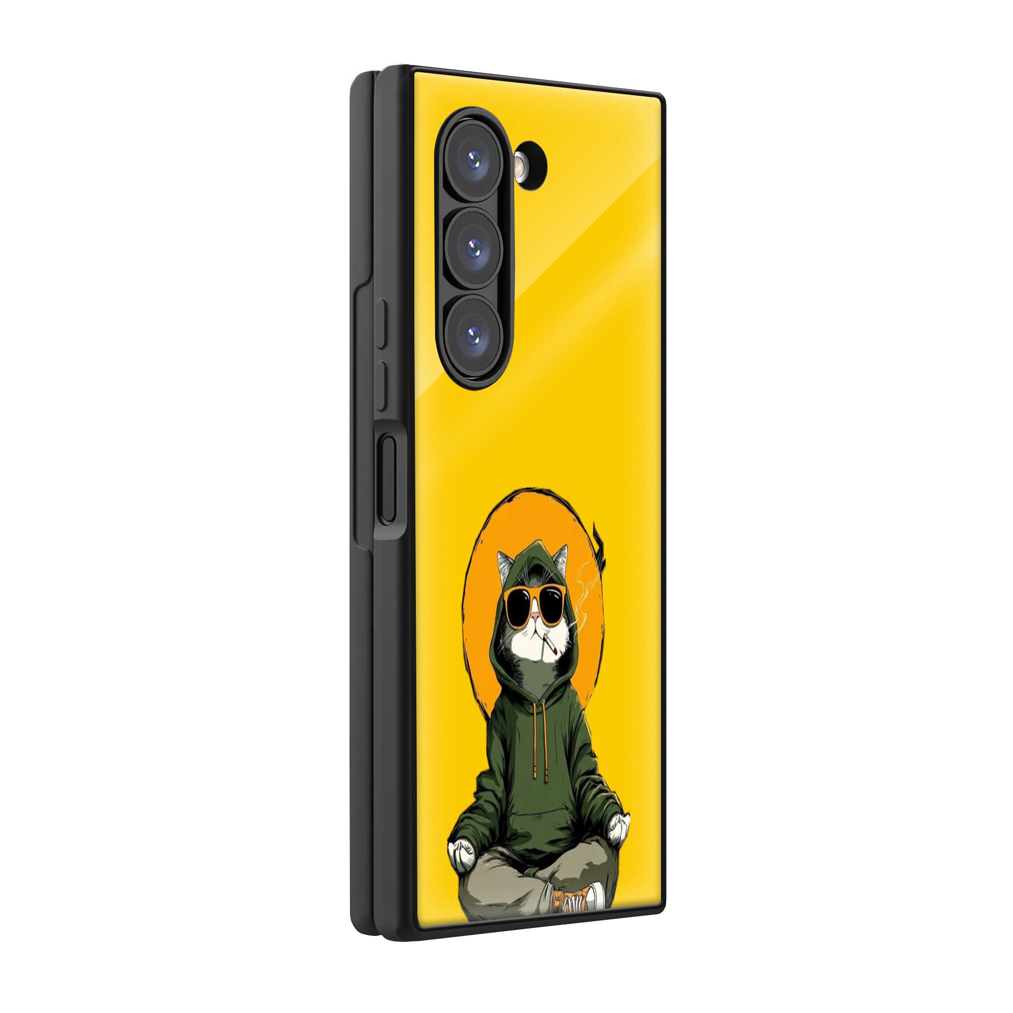 Zen Cat Samsung Z Fold Glass Case Main image