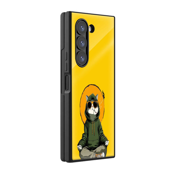 Zen Cat Samsung Z Fold Glass Case