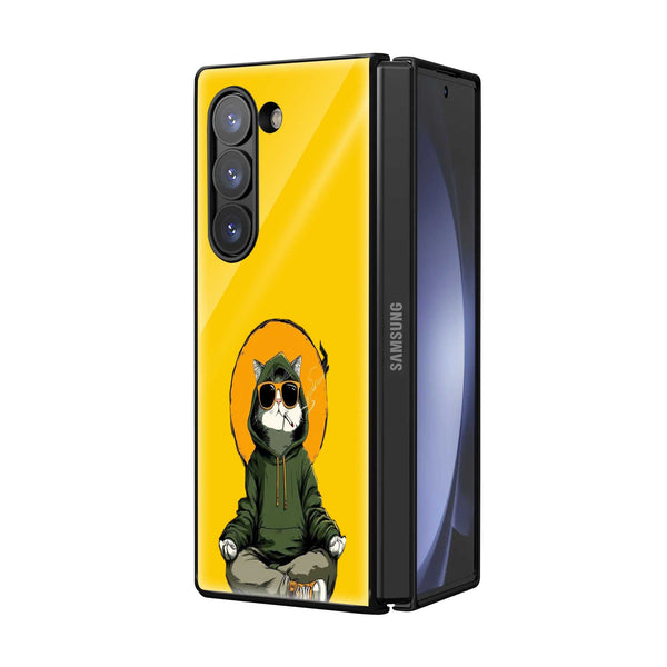 Zen Cat Samsung Z Fold Glass Case