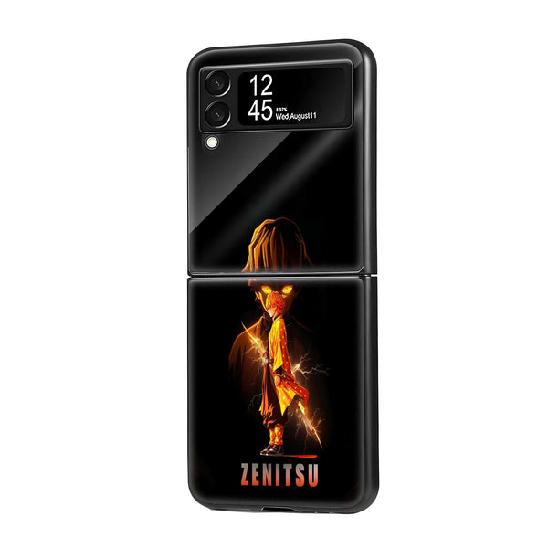 Zenitsu Thunder Samsung Z Flip Glass Case