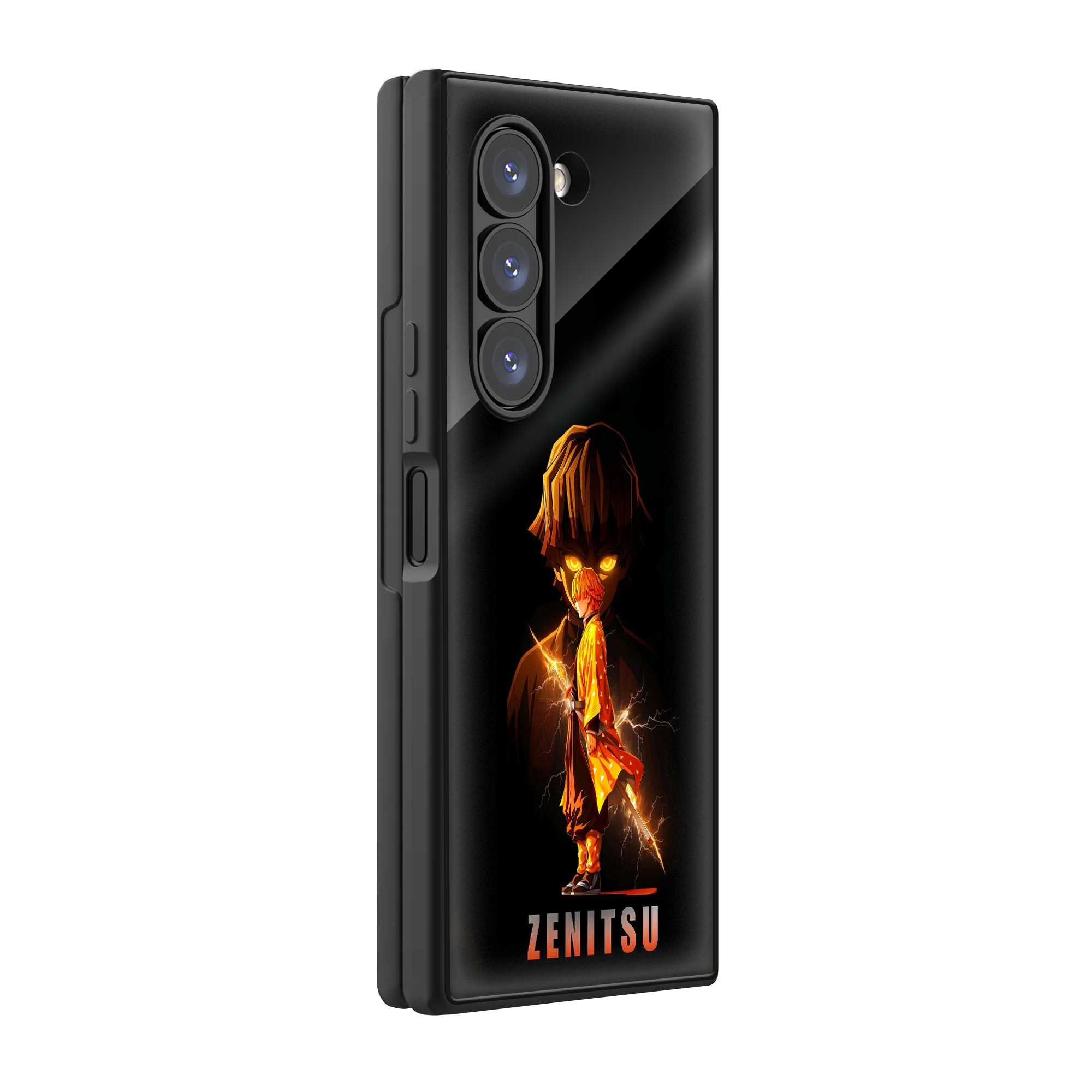 Zenitsu Thunder Samsung Z Fold Glass Case