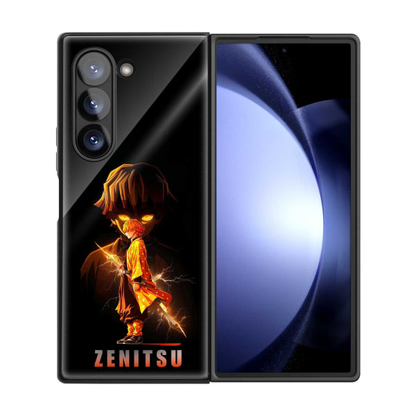 Zenitsu Thunder Samsung Z Fold Glass Case