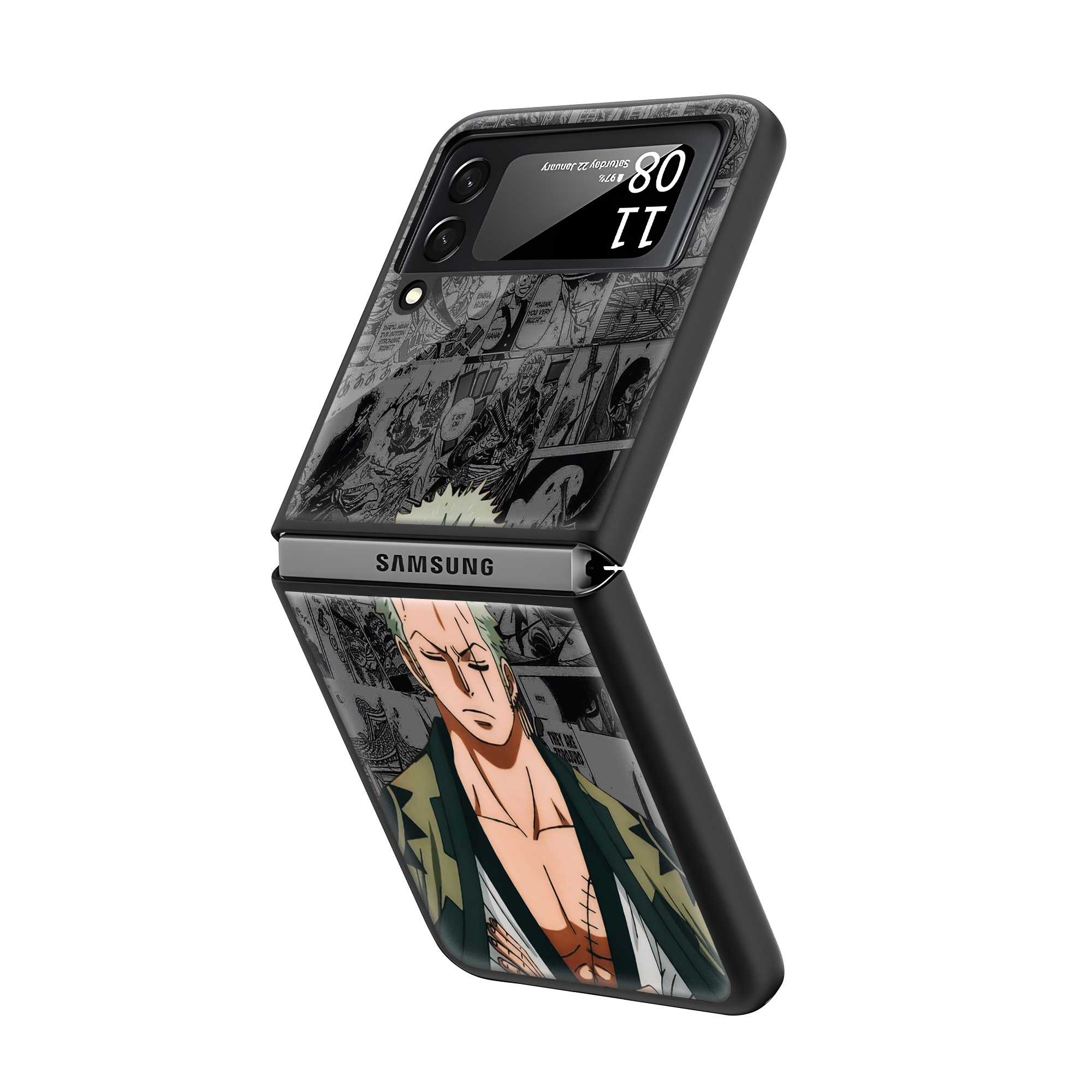 Zoro Manga Samsung Z Flip Glass Case