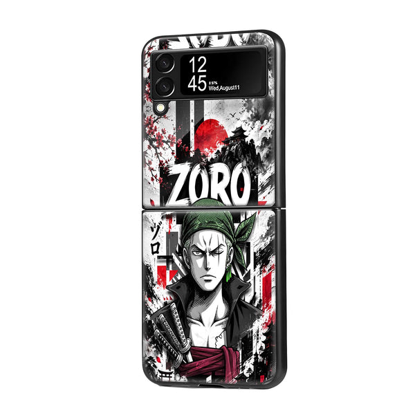 Zoro The Swordsman Samsung Z Flip Glass Case