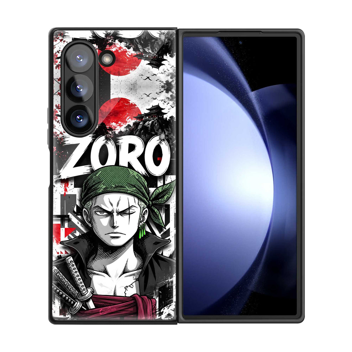 Zoro The Swordsman Samsung Z Fold Glass Case