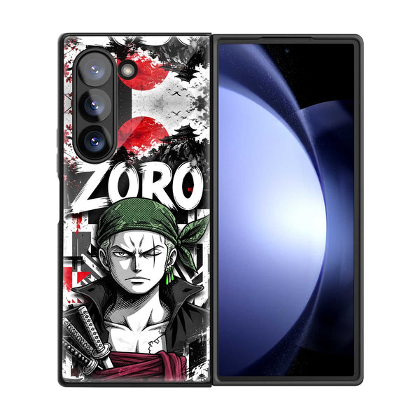 Zoro The Swordsman Samsung Z Fold Glass Case
