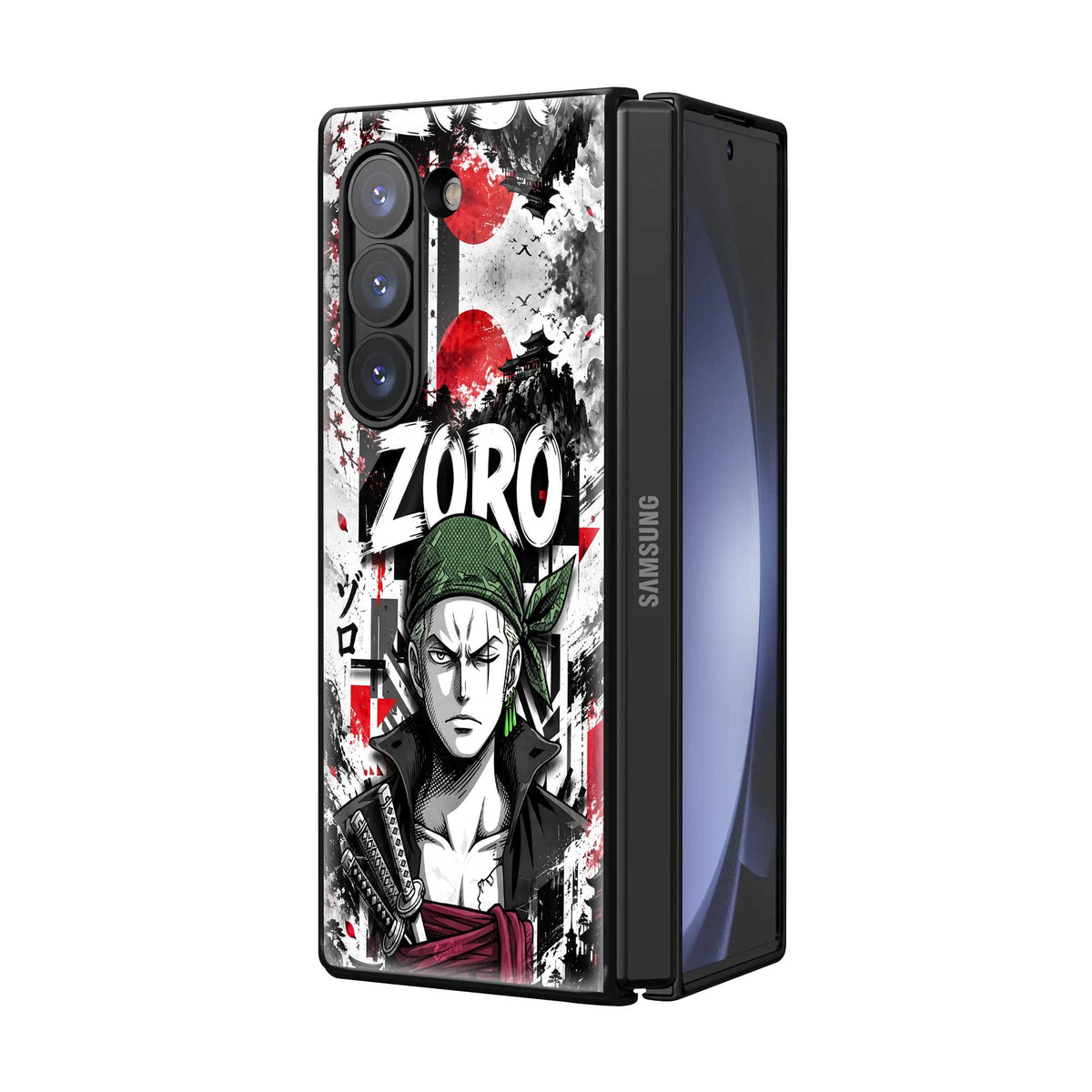 Zoro The Swordsman Samsung Z Fold Glass Case