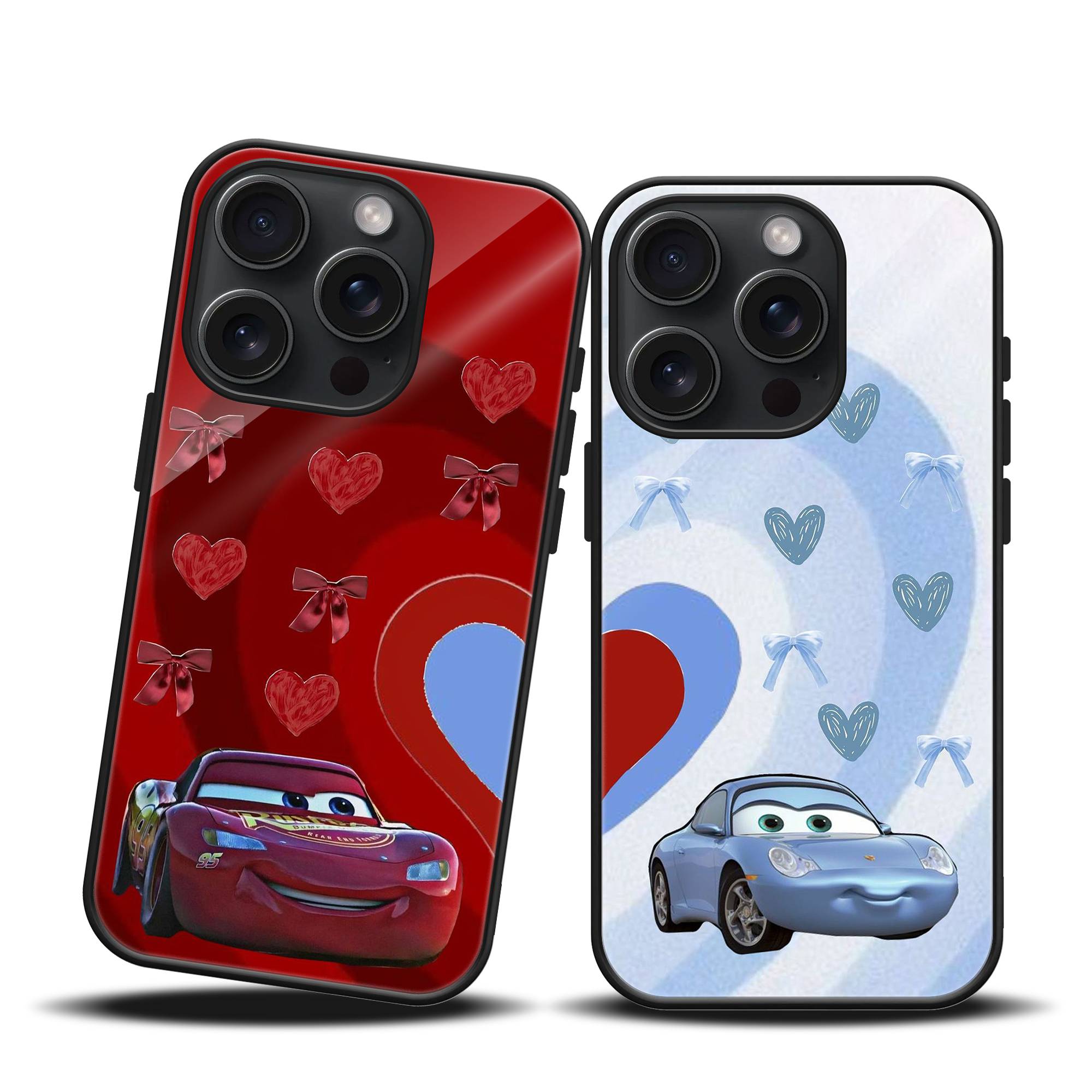 McQueen and Sally Carrera love Couple Mobile Case image 0