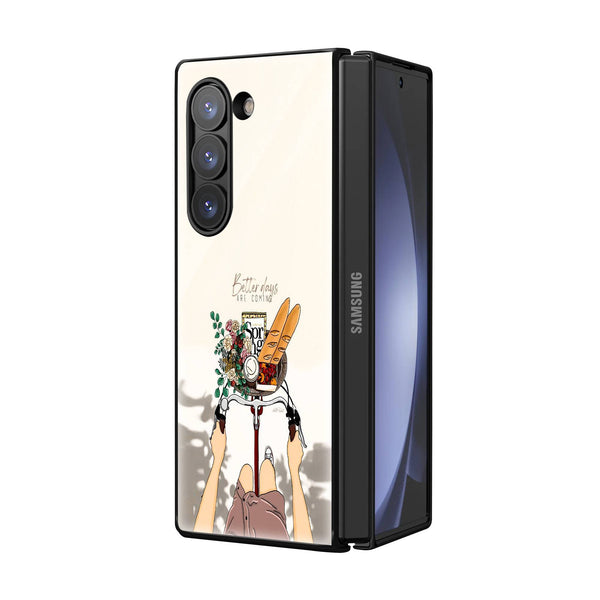 Better Days Samsung Z Fold Glass Case image 1