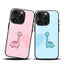 Saurus Duo Heart Couple Mobile Case image 0