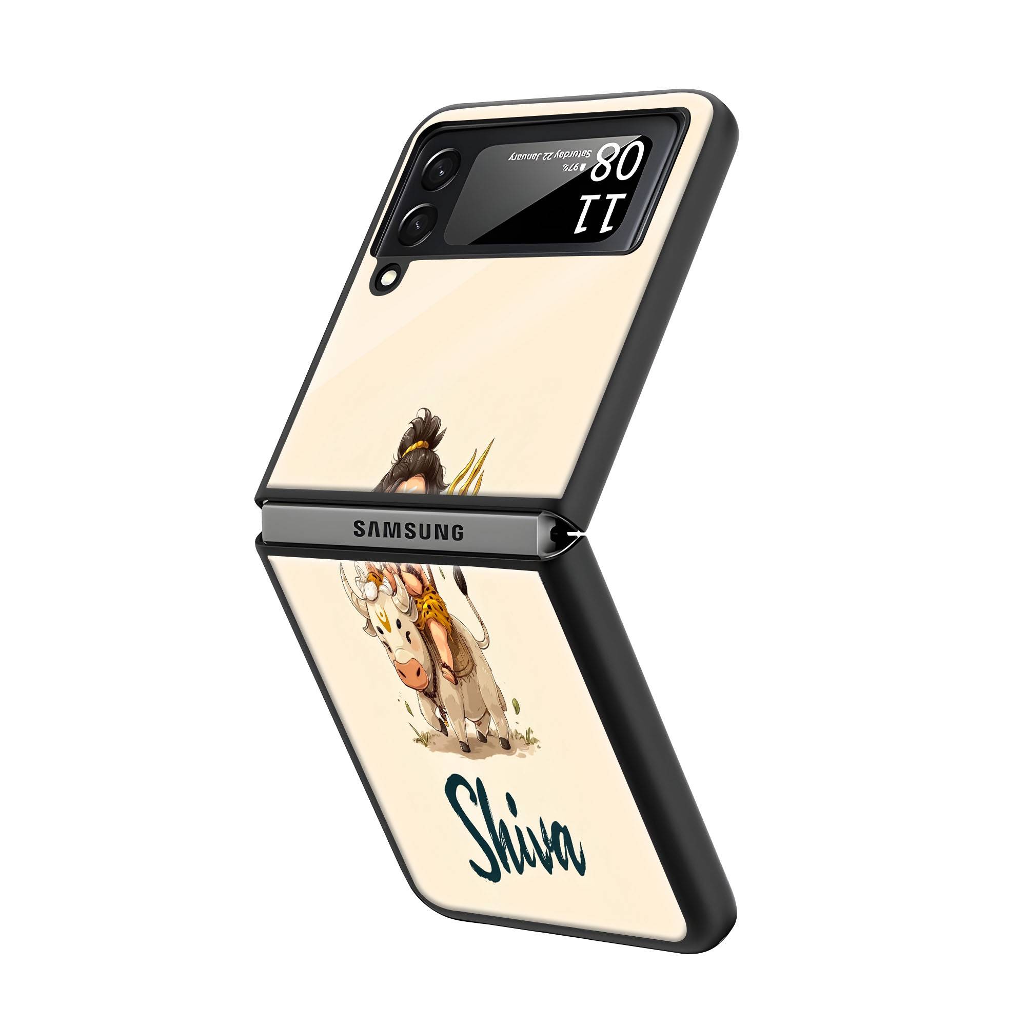 Little Shiva Samsung Z Flip Glass Case Secondary image