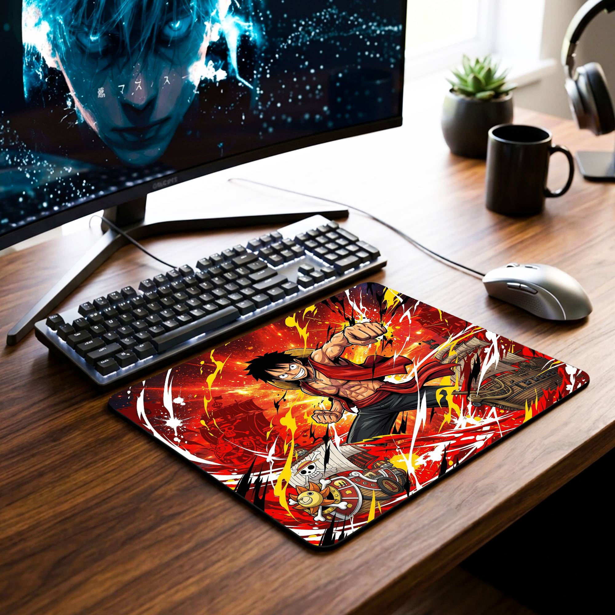 Monkey D. Luffy Desk Mat - 7.5 x 9 Inch image