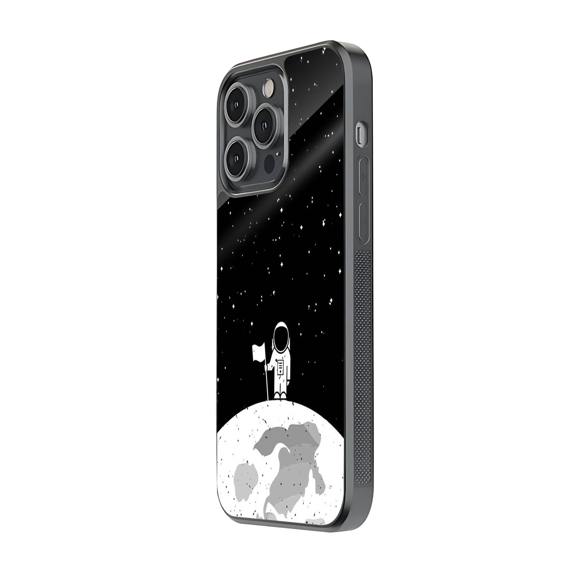 Astronaut On Moon Glass Case Secondary image