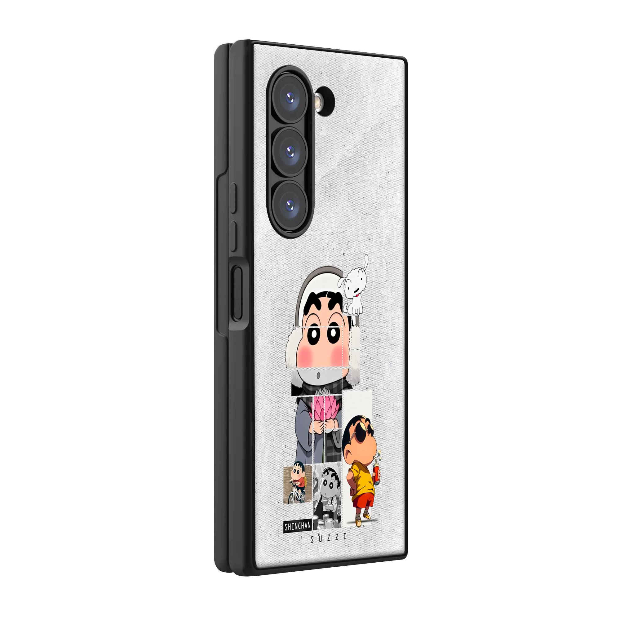 Shades of Shinchan Samsung Z Fold Glass Case image 0 Main image