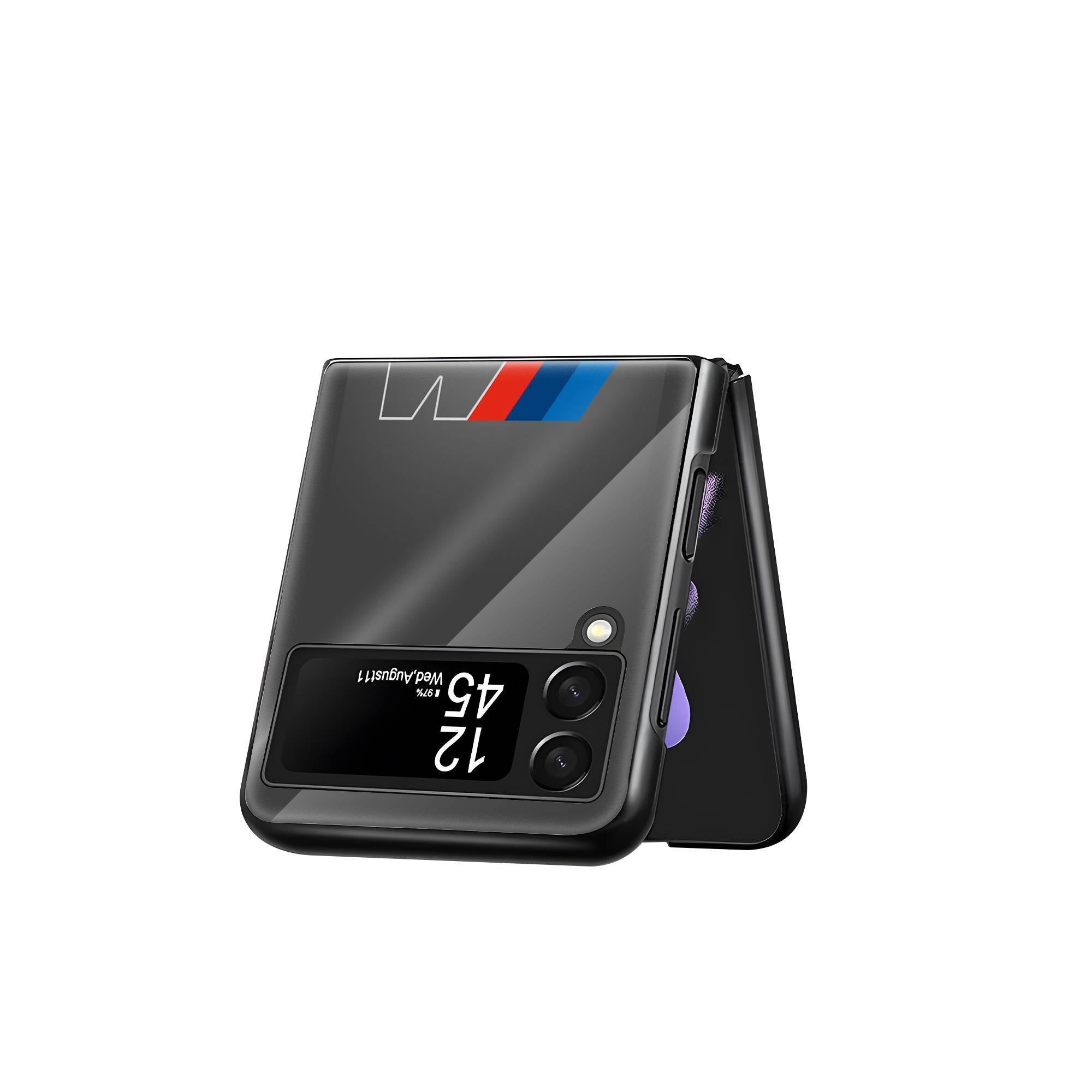 BMW Bike Samsung Z Flip Glass Case image 2