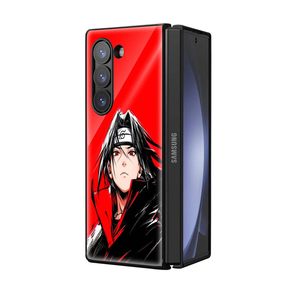 Itachi Uchiha Samsung Z Fold Glass Case image 1
