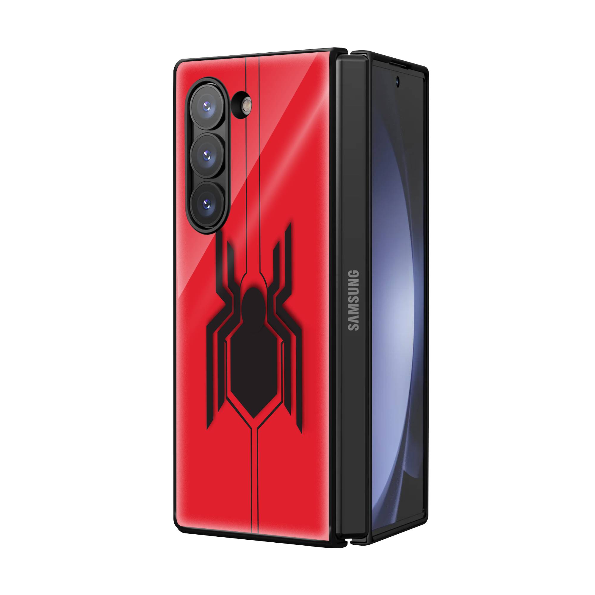 Spiderman Logo Samsung Z Fold Glass Case Secondary image
